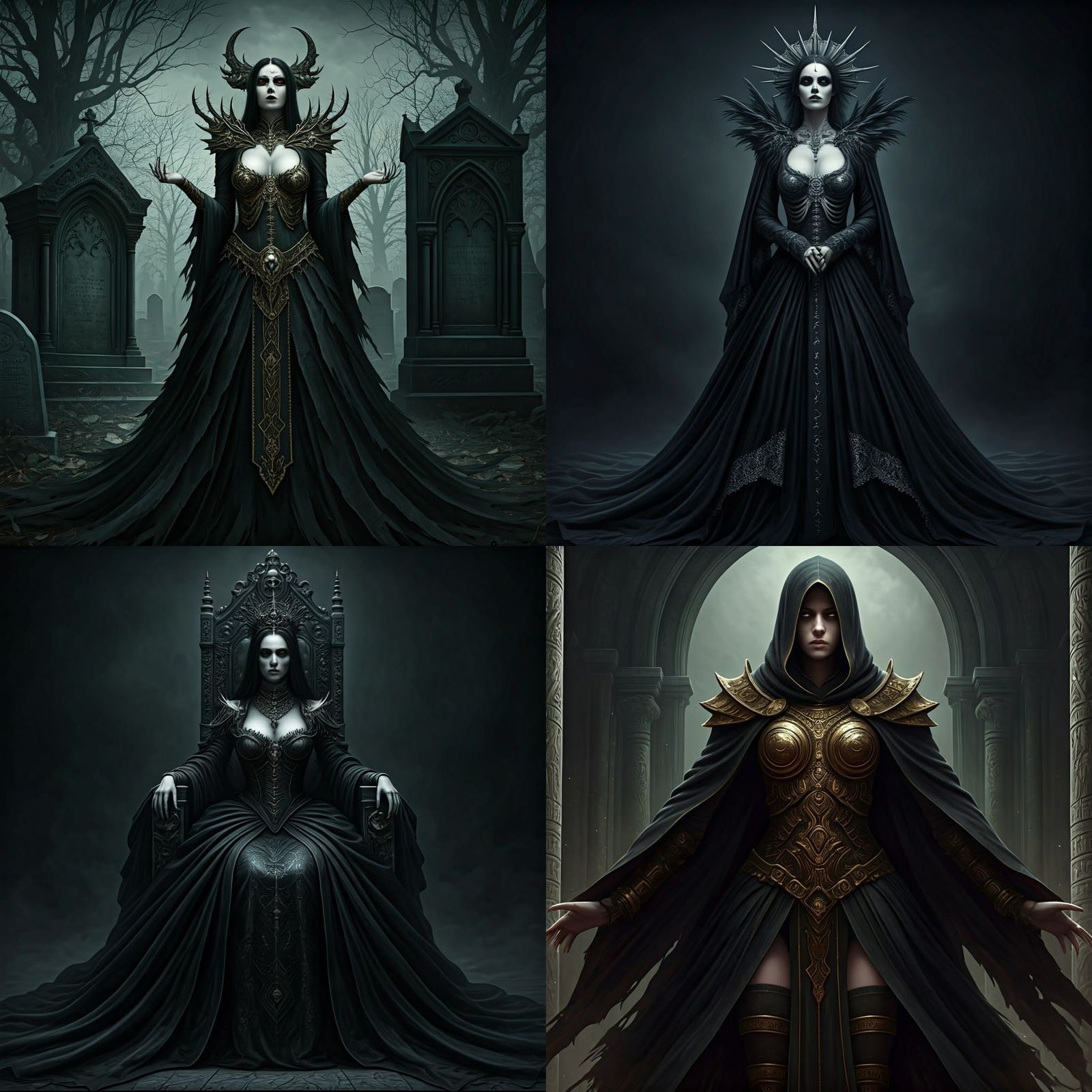 Goddess of Death in Hyperrealistic HDR