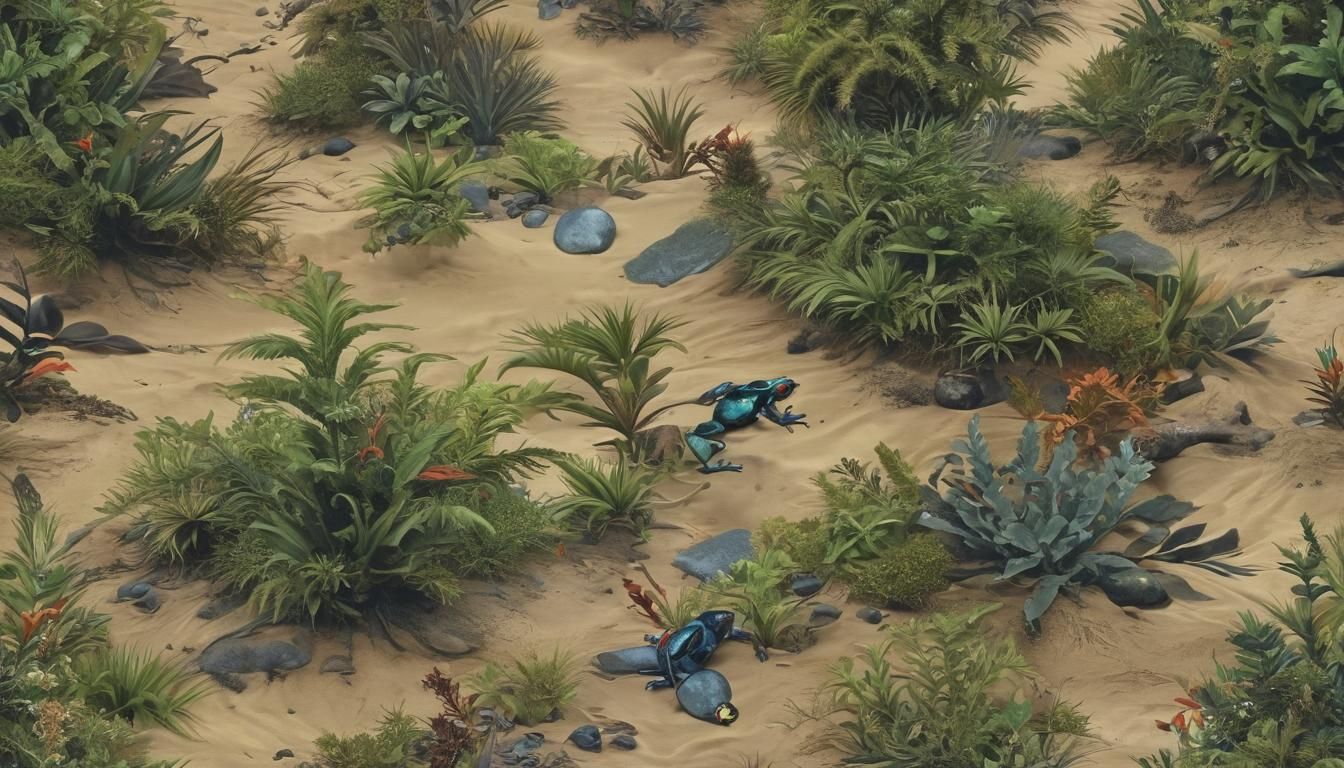 Fierce Seaside Waves in Hokusai and Surreal Style