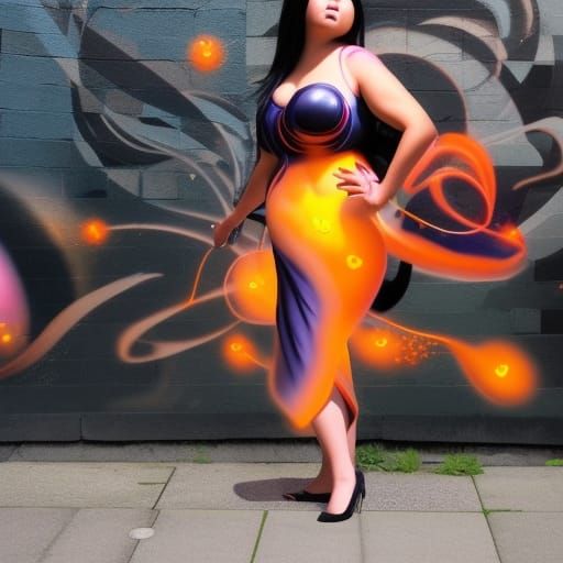 Curvy Dark Magician Meditating in Pixar Style