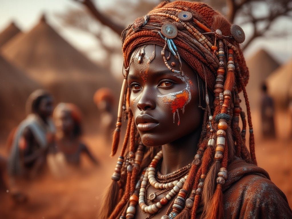 A Himba Woman's Radiant Spirit in Traditional Splendor