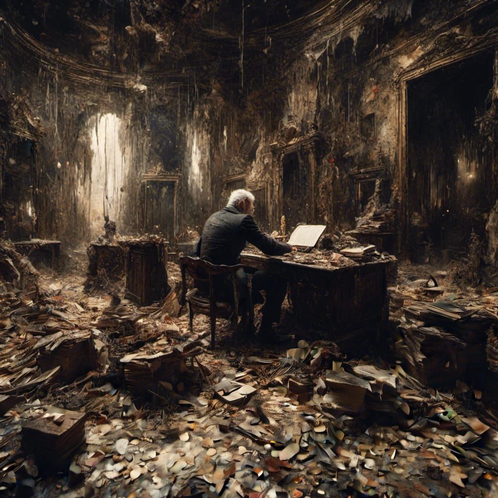 Luigi Pirandello at Computer: Macabre Digital Art