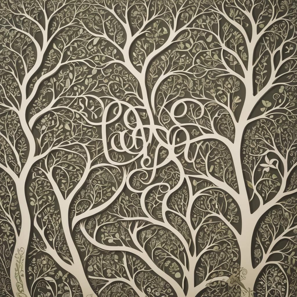 Art by Herb Lubalin, Jessica Hische, a fantastical forest wh...