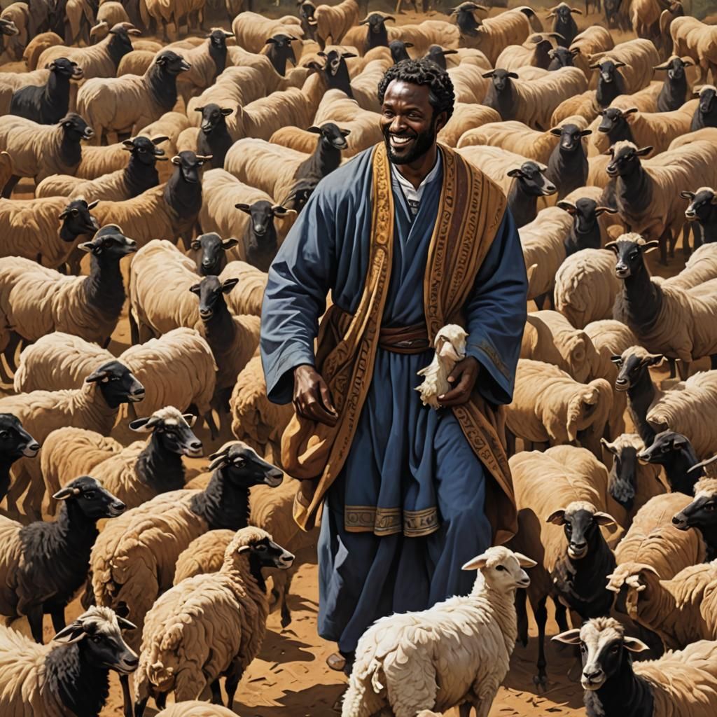 Biblically Accurate Jacob Tending Flocks