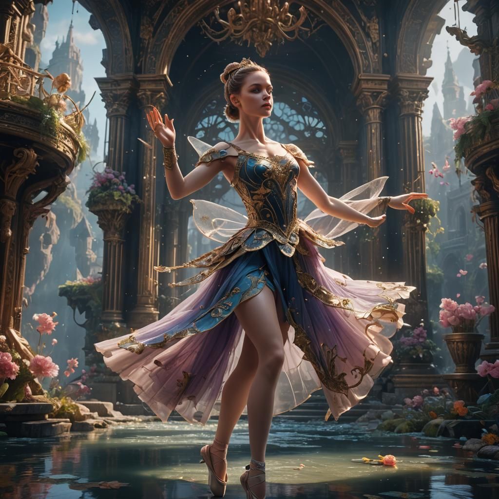 Fantastical Ballerina in Detailed Digital Painting