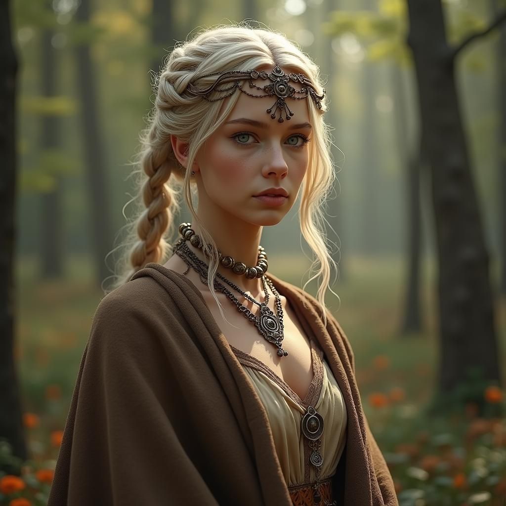 Latvian Goddess Senu Māte in Steampunk Style