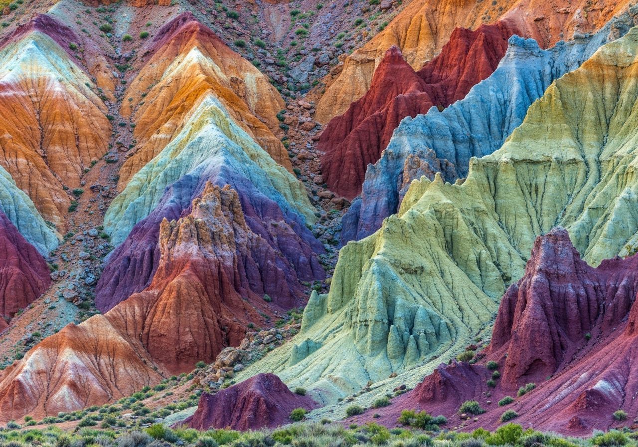 Vibrant Rocky Cliffside in Realistic Style