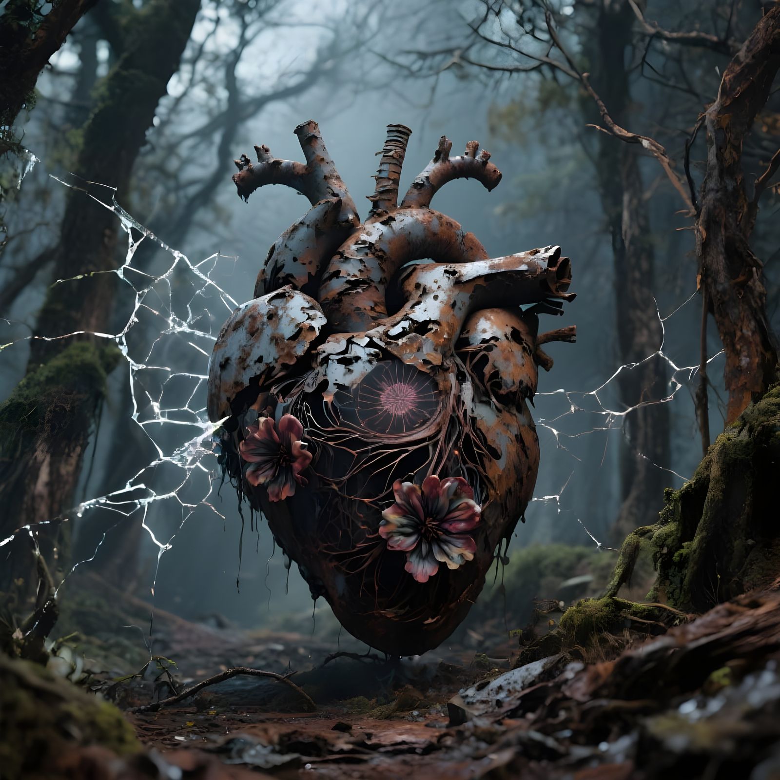 Biometric Heart in Rust Forest of Decomposing Identity