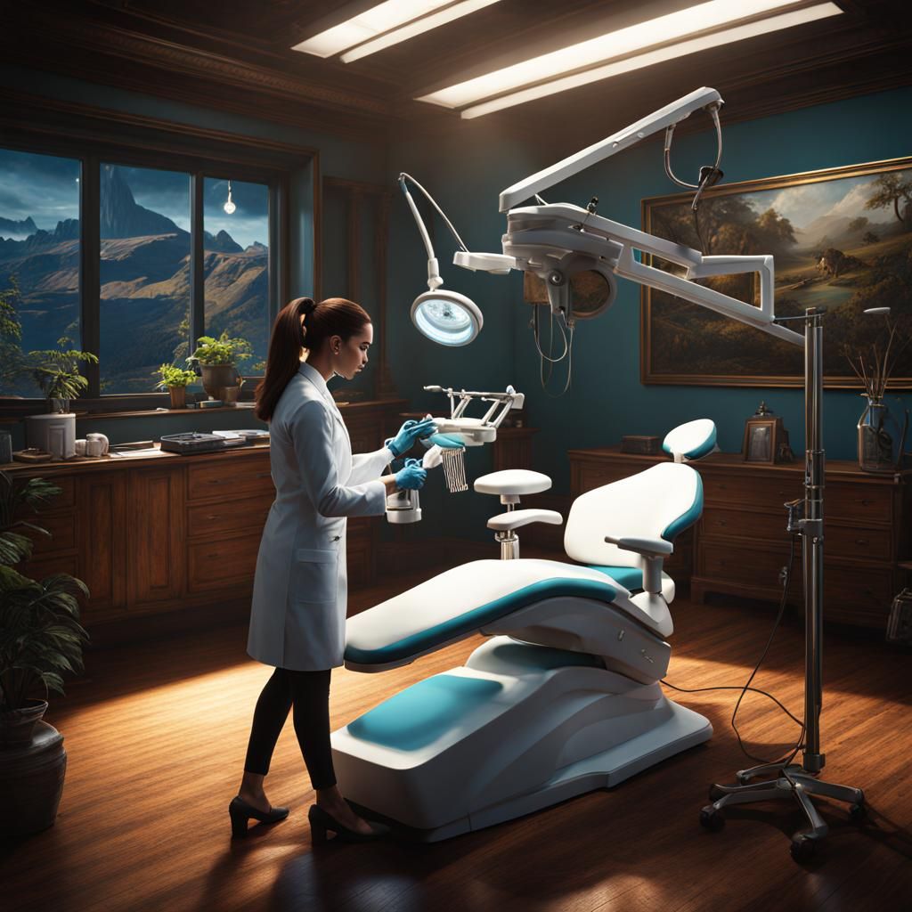 Dentist at Work: Detailed Fantasy Concept Art