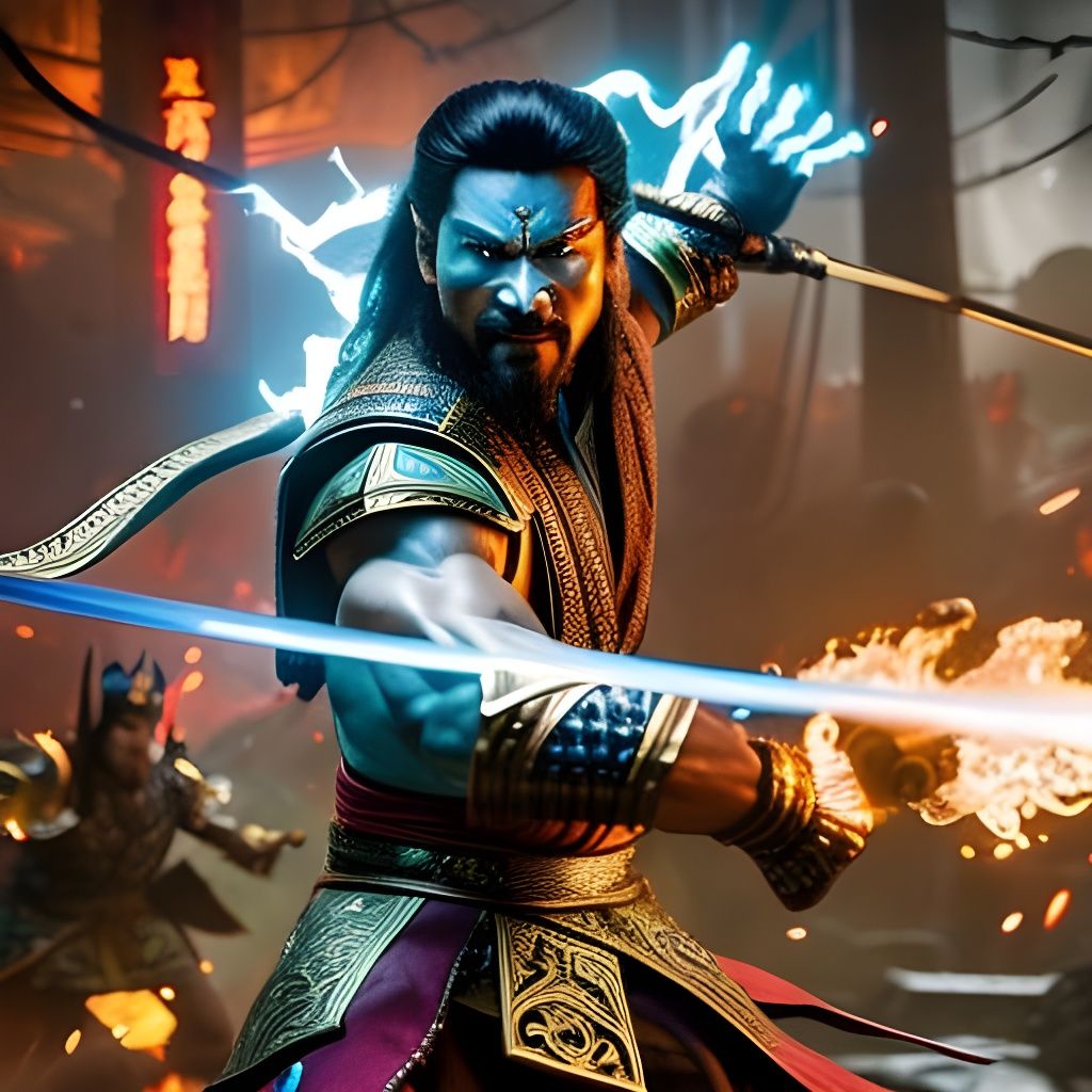 Shang Tsung Unleashes Electric Fury