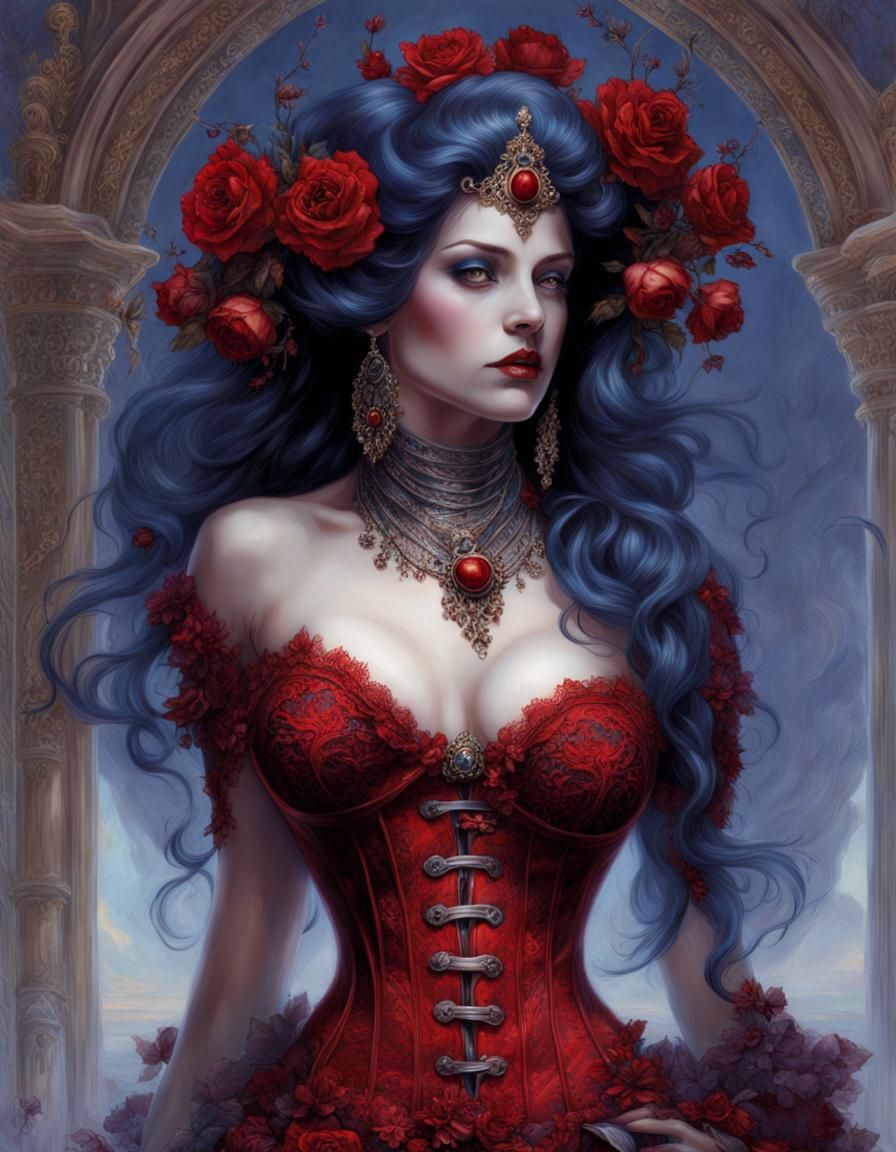 Undead Beauty in Lace: A Hyperrealistic Masterpiece