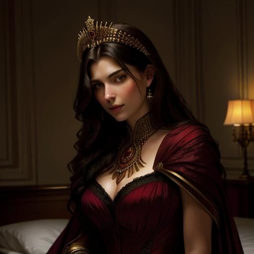 Eerie Portrait of Nyarlathotep as Realistic Woman