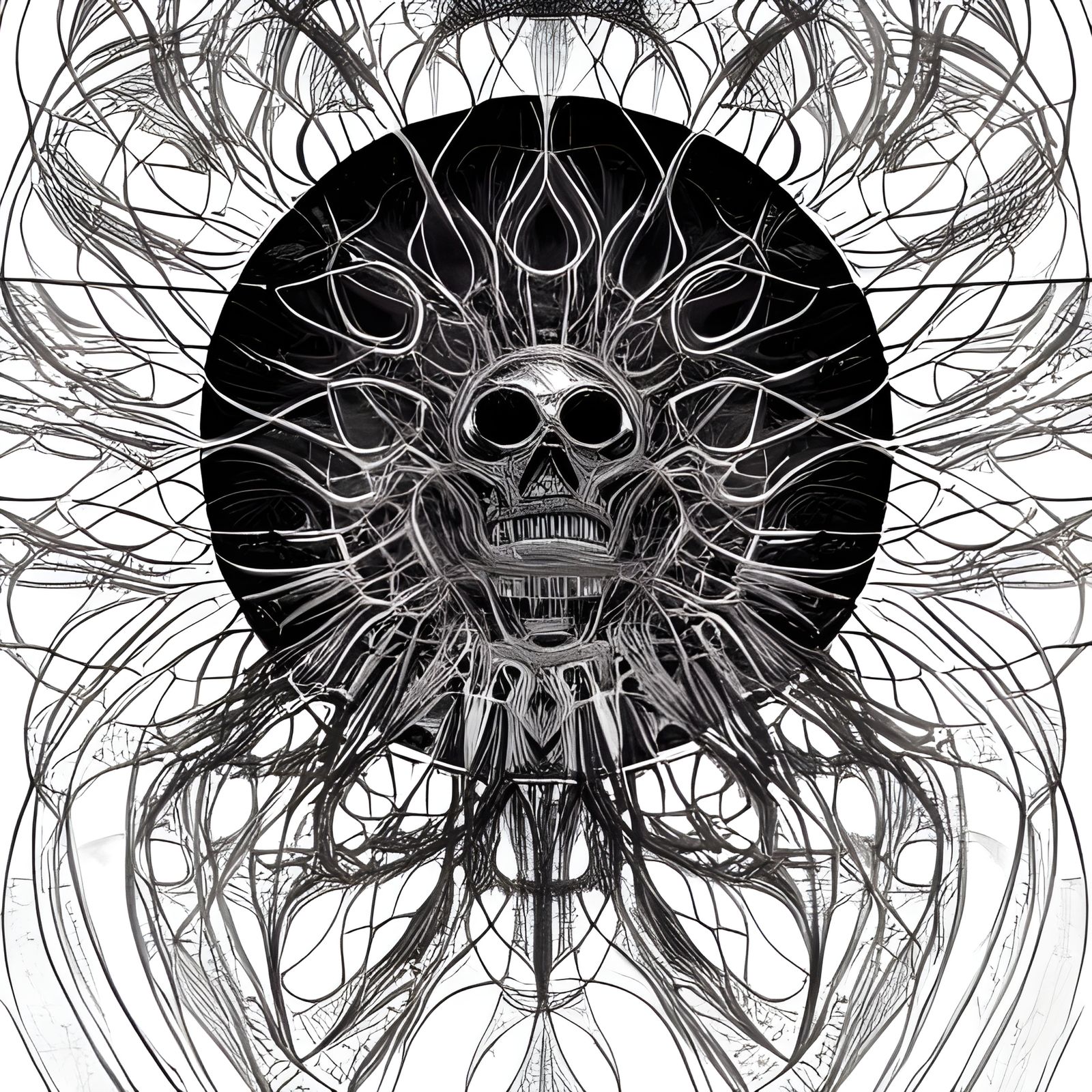 Meatwad Giger Infinity: Hyperrealistic Ink Portrait