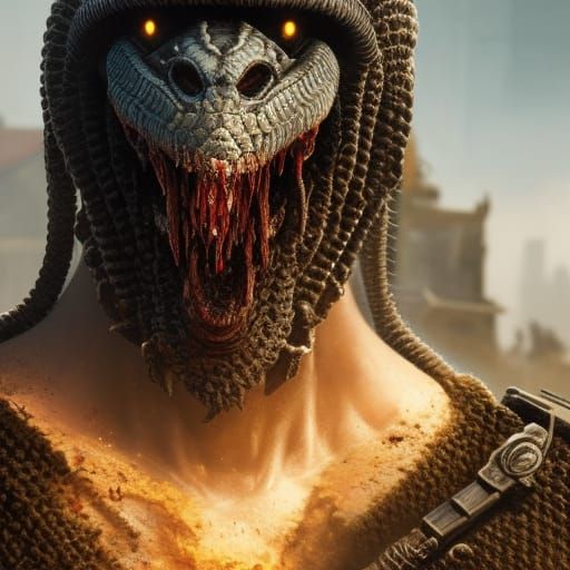 King Cobra in Zombieland: Crochet-Style Masterwork