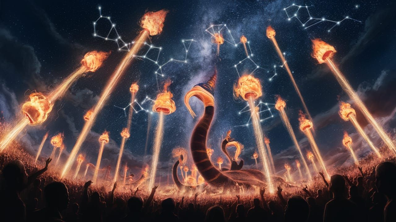 Naga Fireballs Light Up Mystical Night Sky