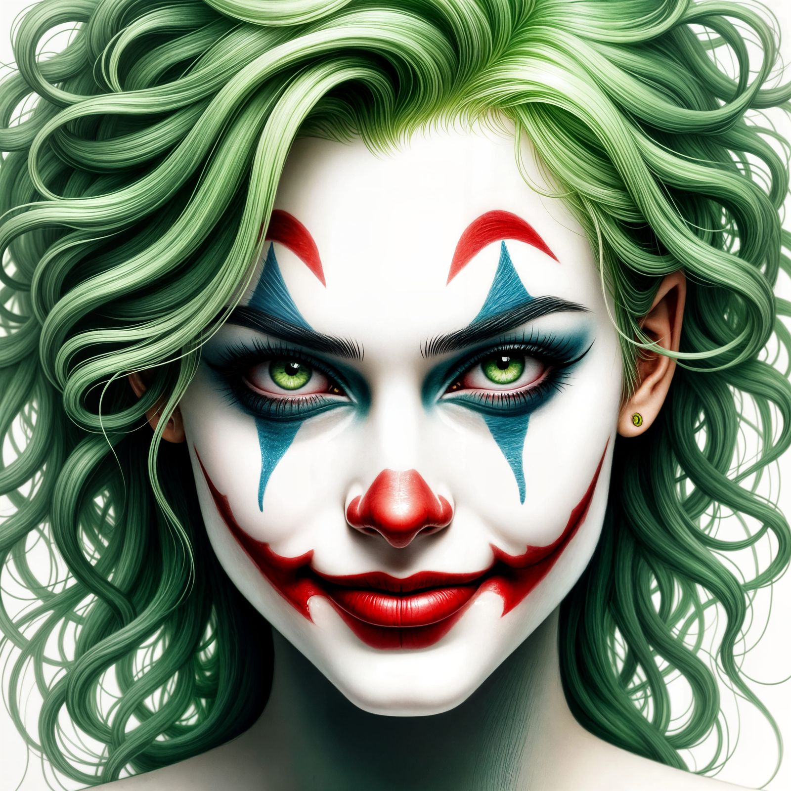 Beetlejuice Close-Up: A Photorealistic Watercolor Sketch