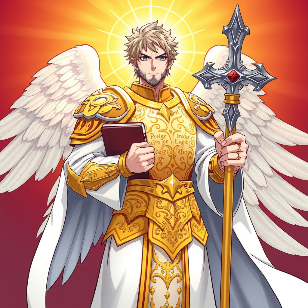 Radiant Anime Cleric of Unwavering Conviction