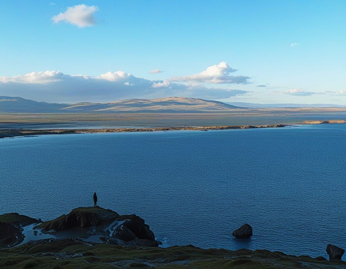 Surrealistic Oceanic Landscape in Dreamlike Oil Painting Sty...