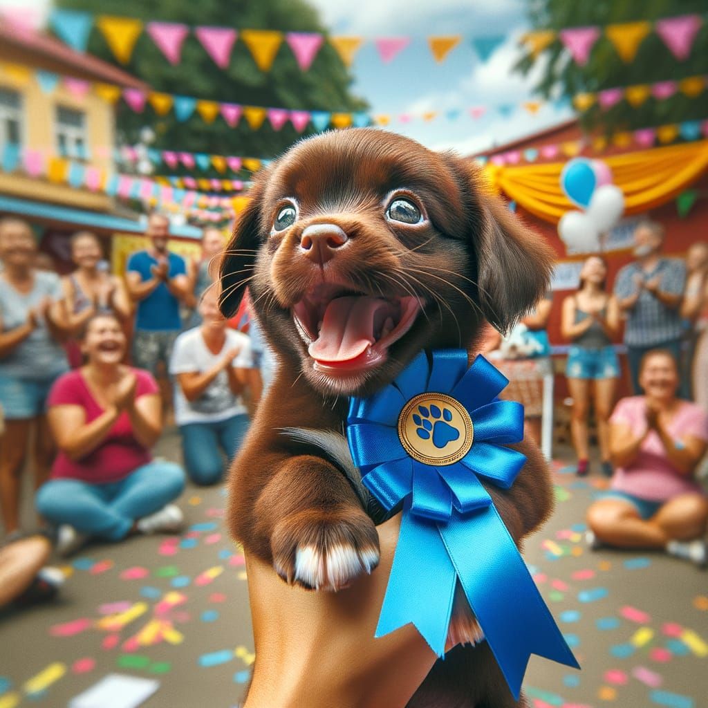Adorable Puppy Wins Dog Show, Celebrates Victory