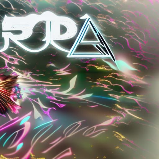 Epic Pink Divine Light Logo in Anime Style