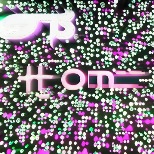 Epic Pink Divine Light Logo in Anime Style