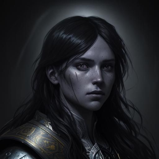 Dark Fantasy Black and White Portraits in 8K