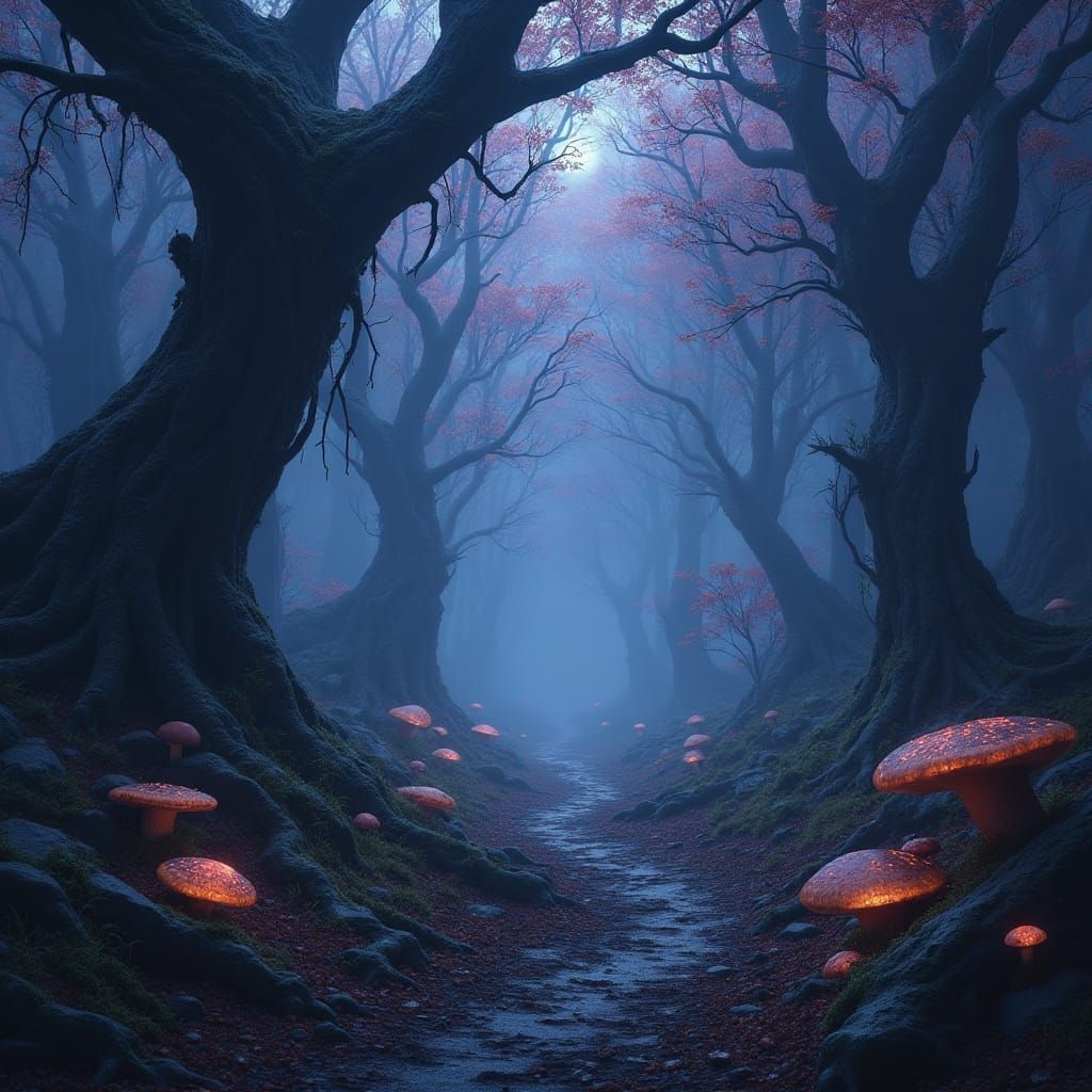 Mystical Forest Map for Dark Fantasy RPG