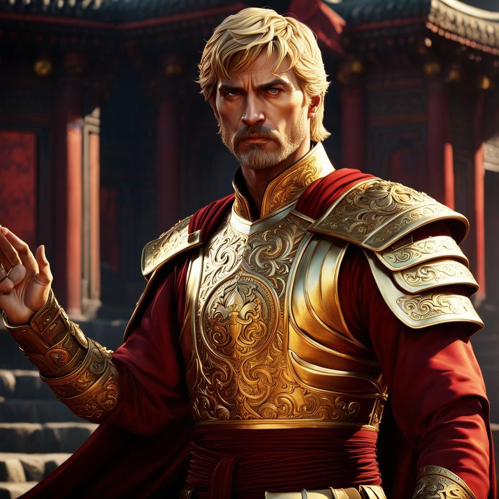 Jaimie Lannister in Detailed Matte Painting Style