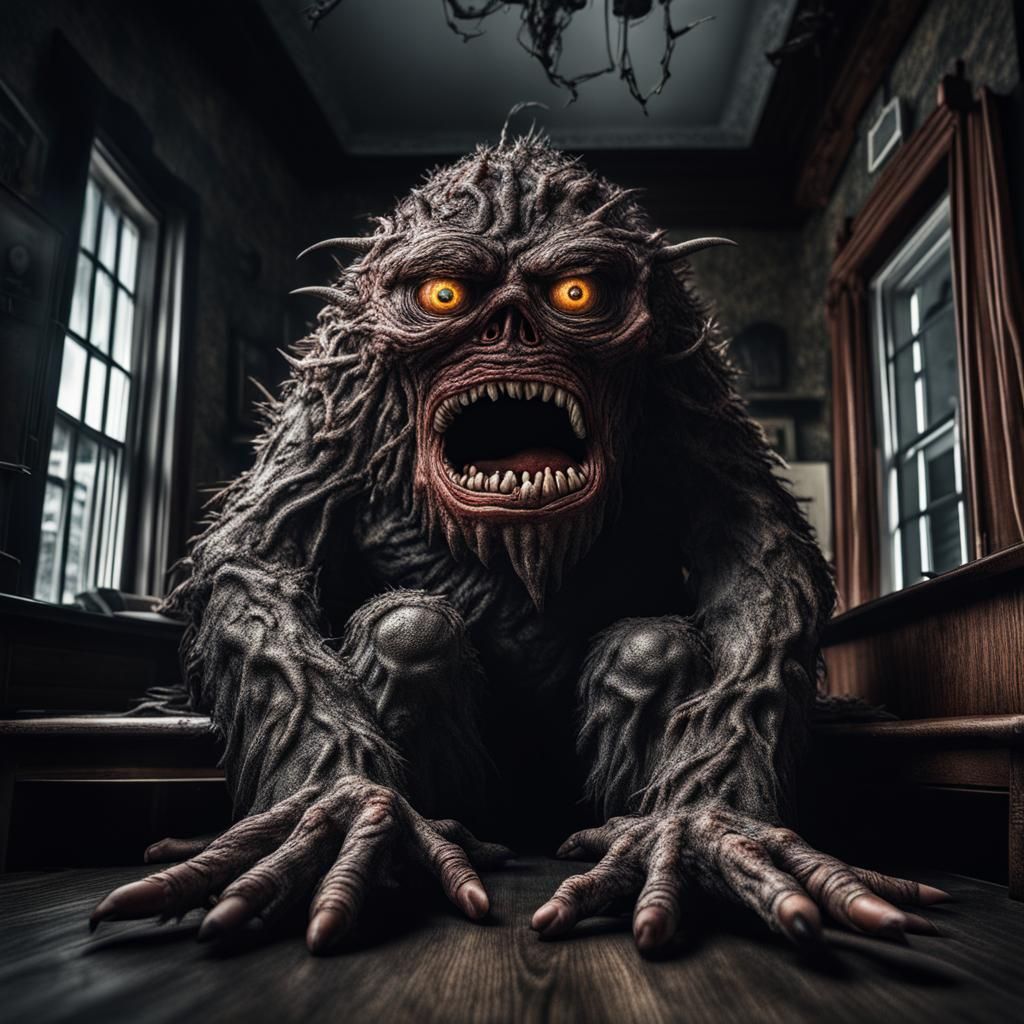 Hyperrealistic Anxiety Monster in High Definition