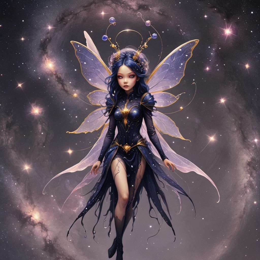 Galactic Void Fairy in Dreamy Aesthetic