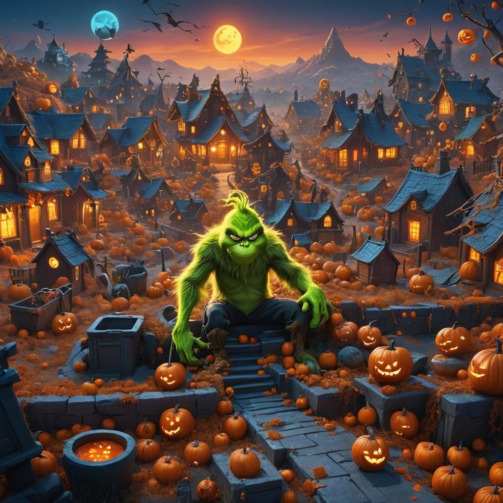 The Grinch Steals Halloween: Fantasy Concept Art