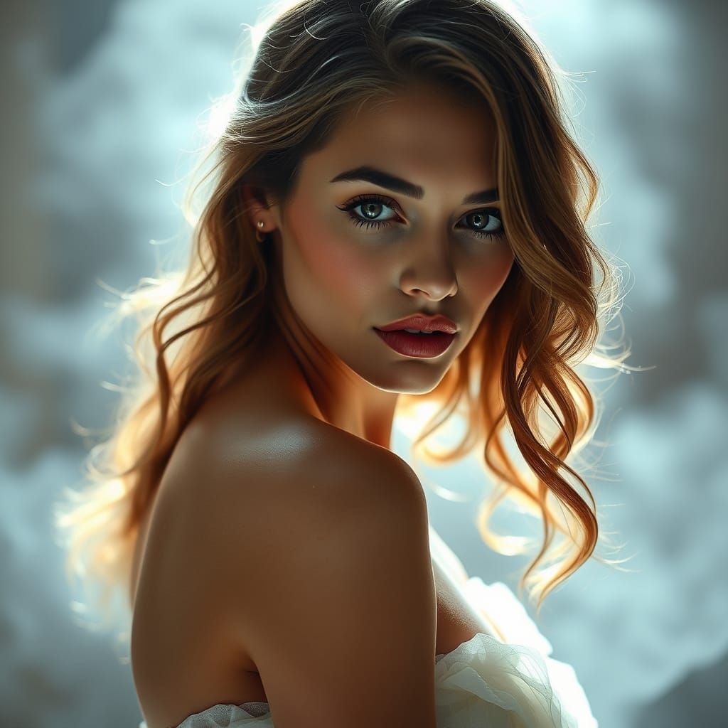 Ethereal Beauty in Dramatic Light