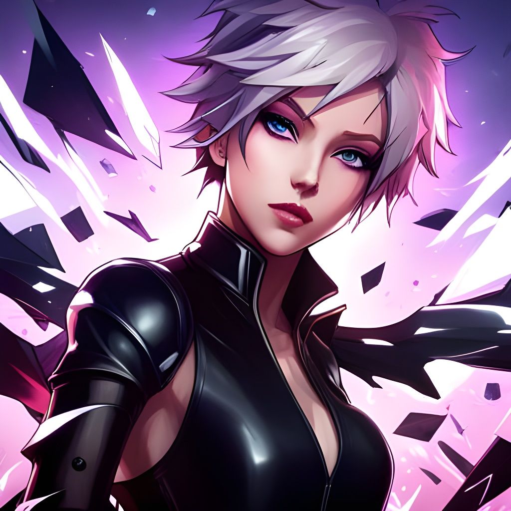 Shattered Nanotech Obsidian Punk Portrait in 8K