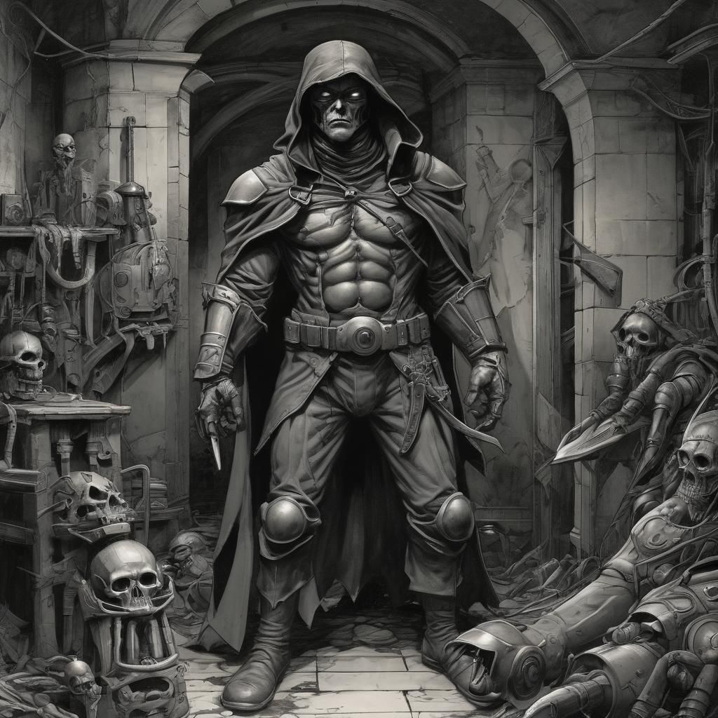 Grimdark Scene in Eric Stanton Style