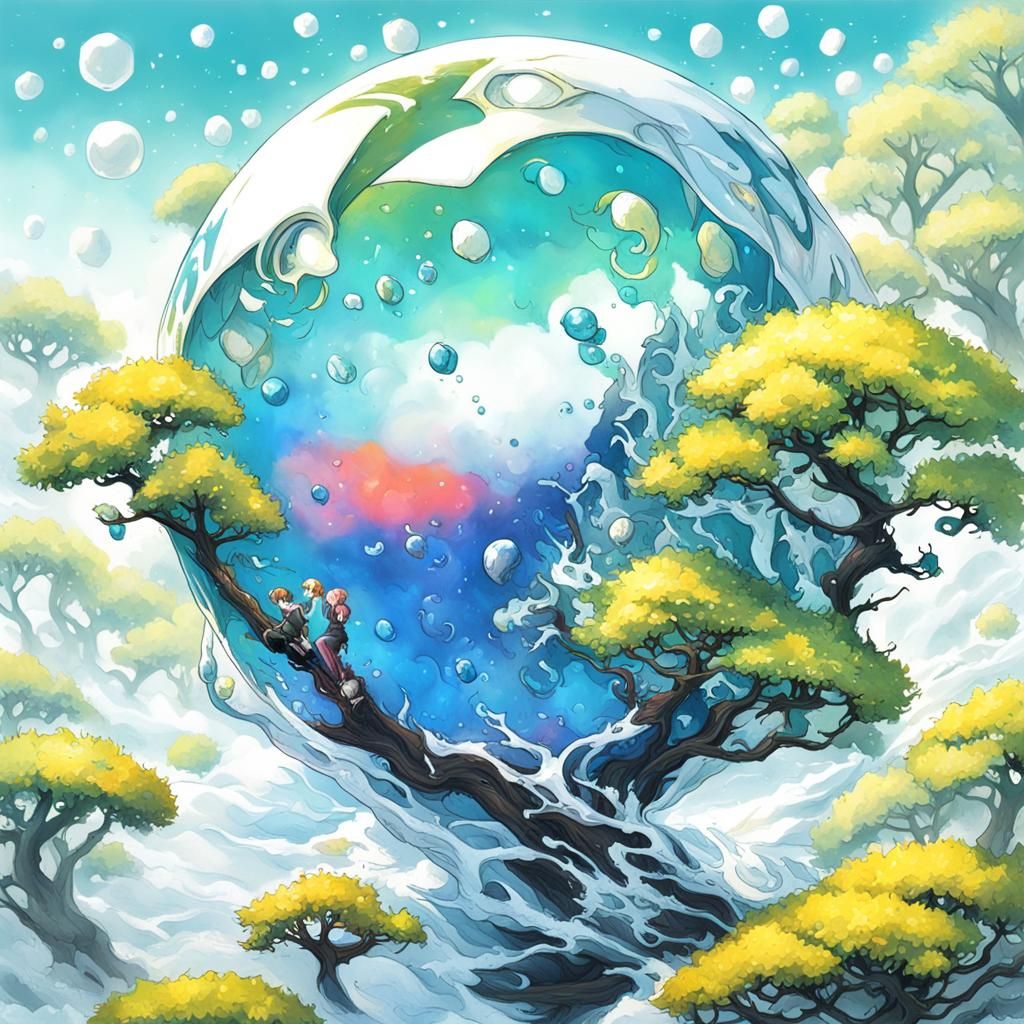 Slim Puffball in Anime Art Style