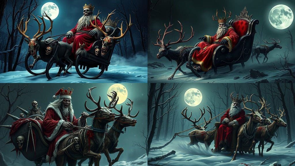 Zombie King Santa Claus Reigns Over a Haunting Winter Wonder...