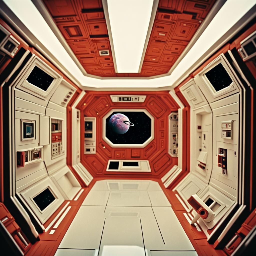 Hyperrealistic 2001: A Space Odyssey Scene