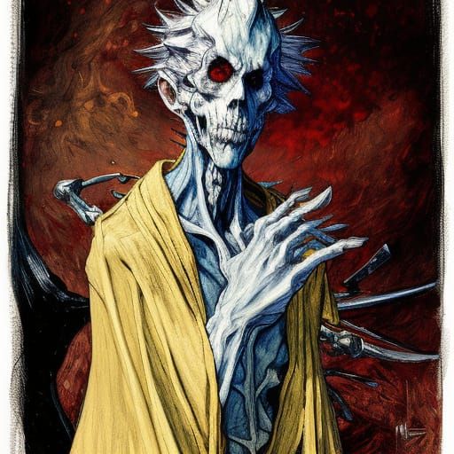 Ainz Ooal Gown Portrait in Vibrant Digital Illustration