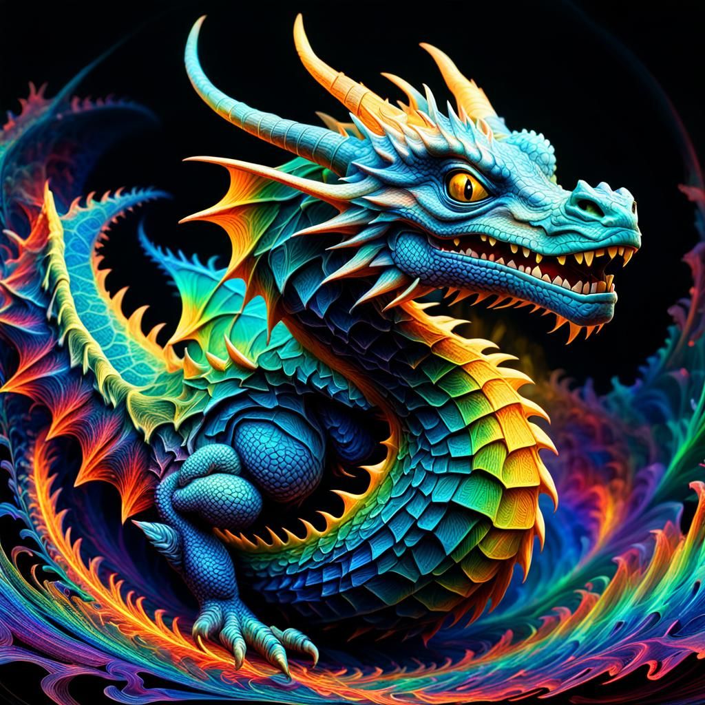 Dragon in Hypersphere Modes, Optical Illusion