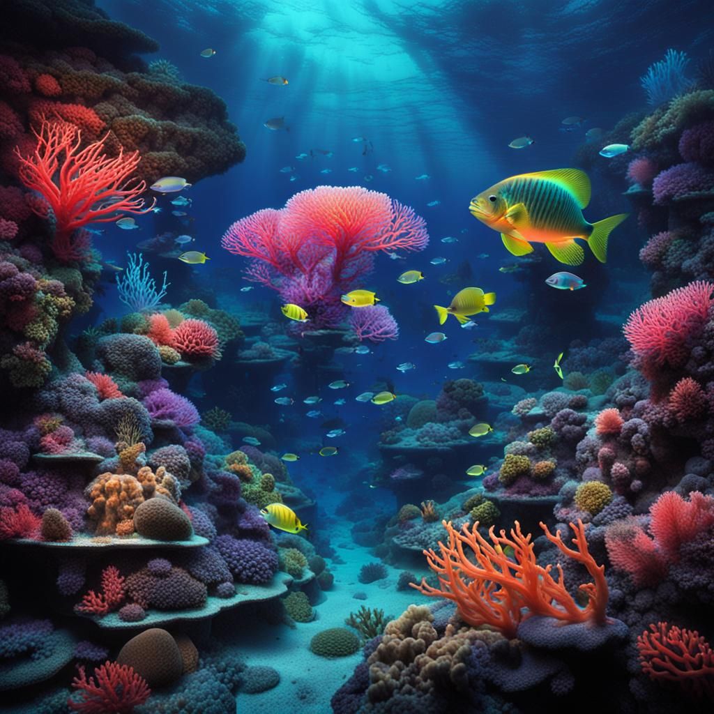 Mystical Bioluminescent Underwater Kingdom