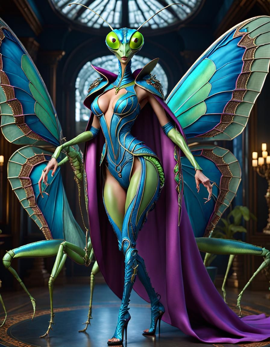 praying mantis super model