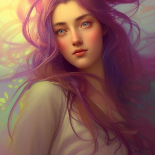 Dreamy Pastel Illustration: Freedom and Happiness