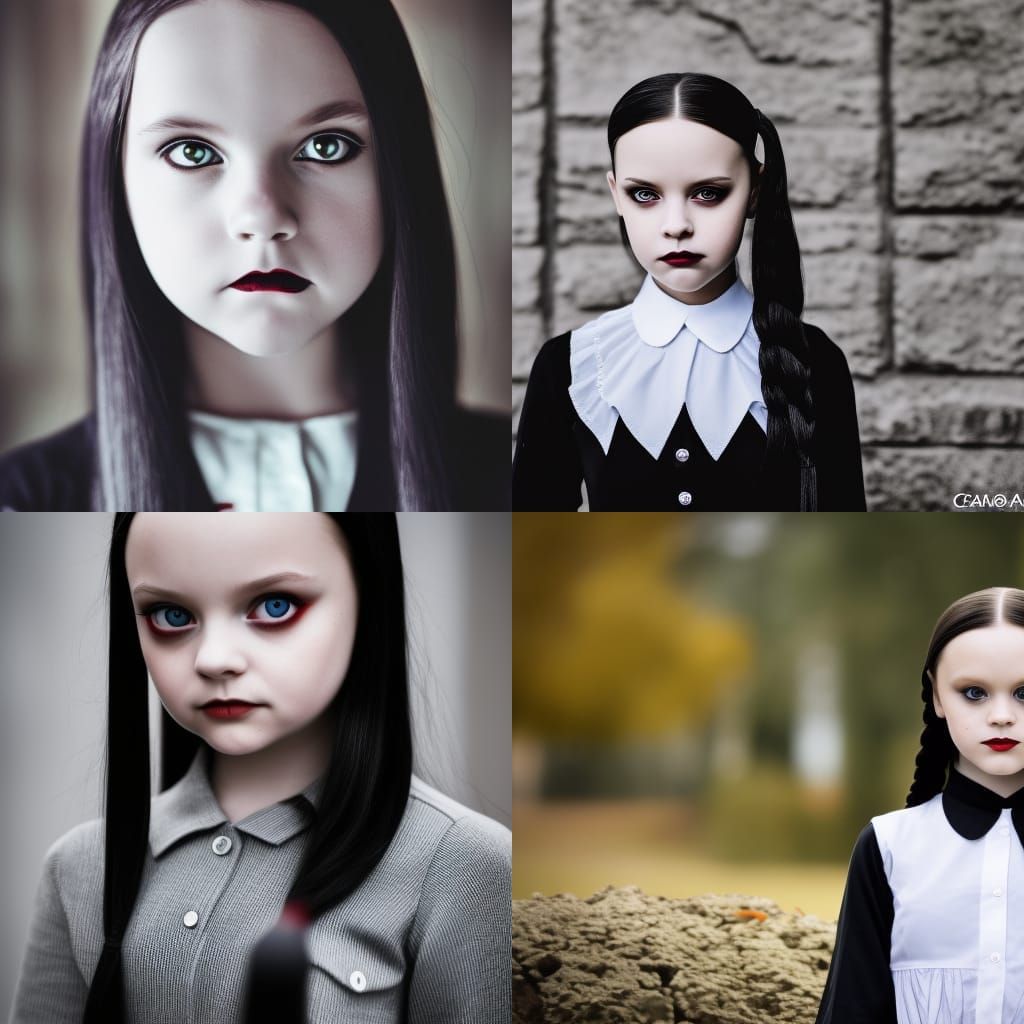Wednesday Addams Portrait in Natural Lighting