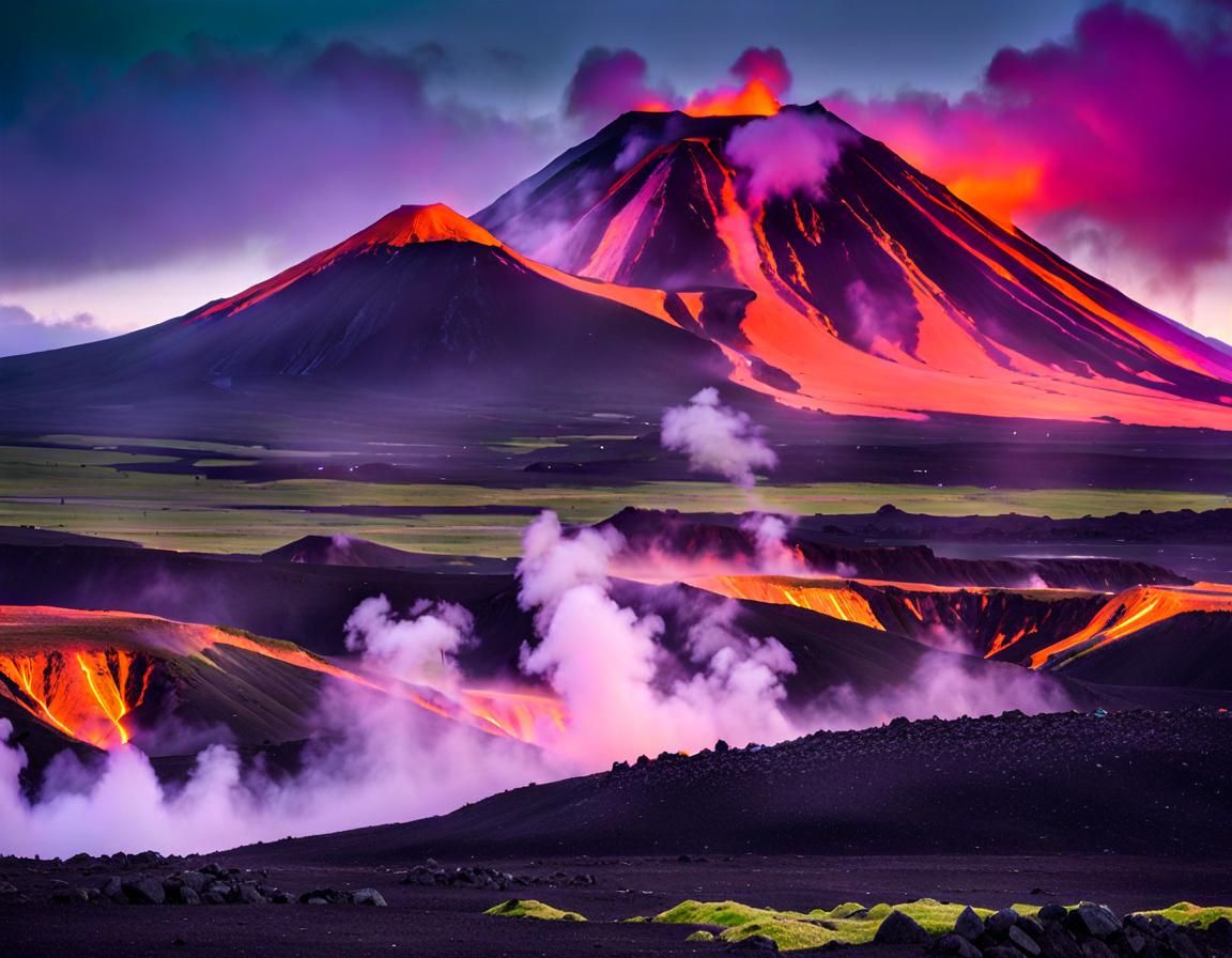 Volcanic Icelandic Landscape in Professional Photography Sty...