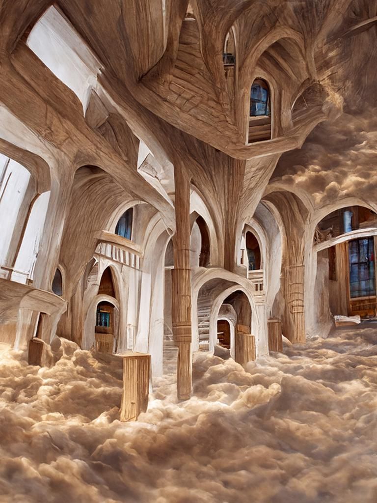 Surreal Optical Illusion Architecture in 3D