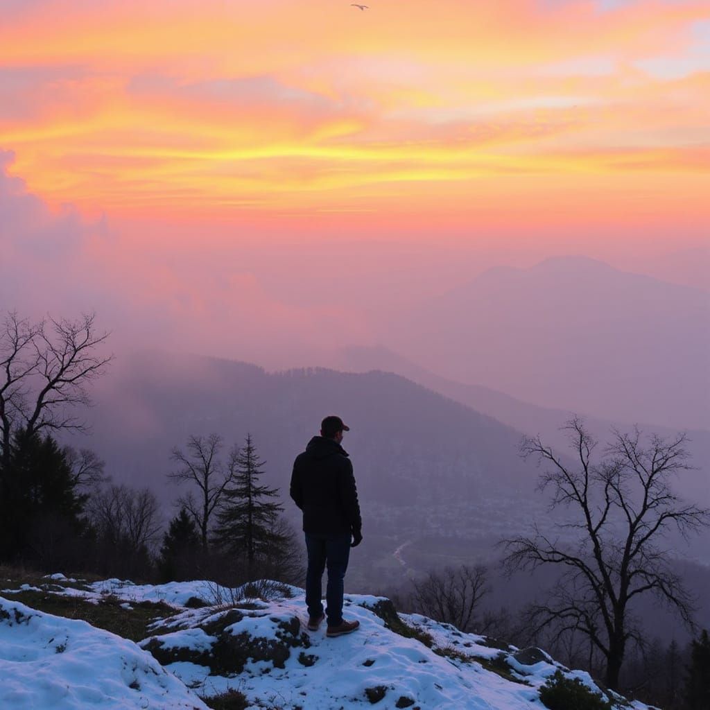 Woman and Child in Tulip Field, Sunny Day