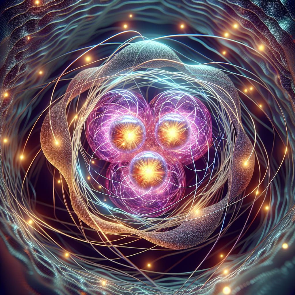 Luminous Quarks Interconnected within a Proton