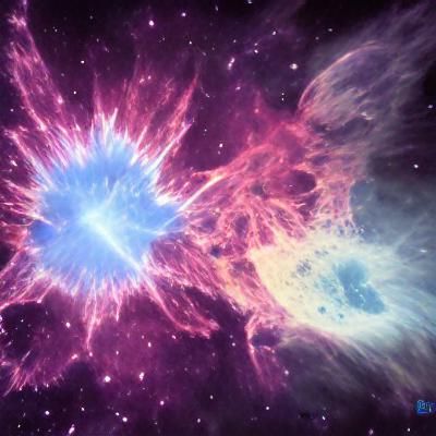 Crab Nebula in Blue and Purple, CryEngine Render
