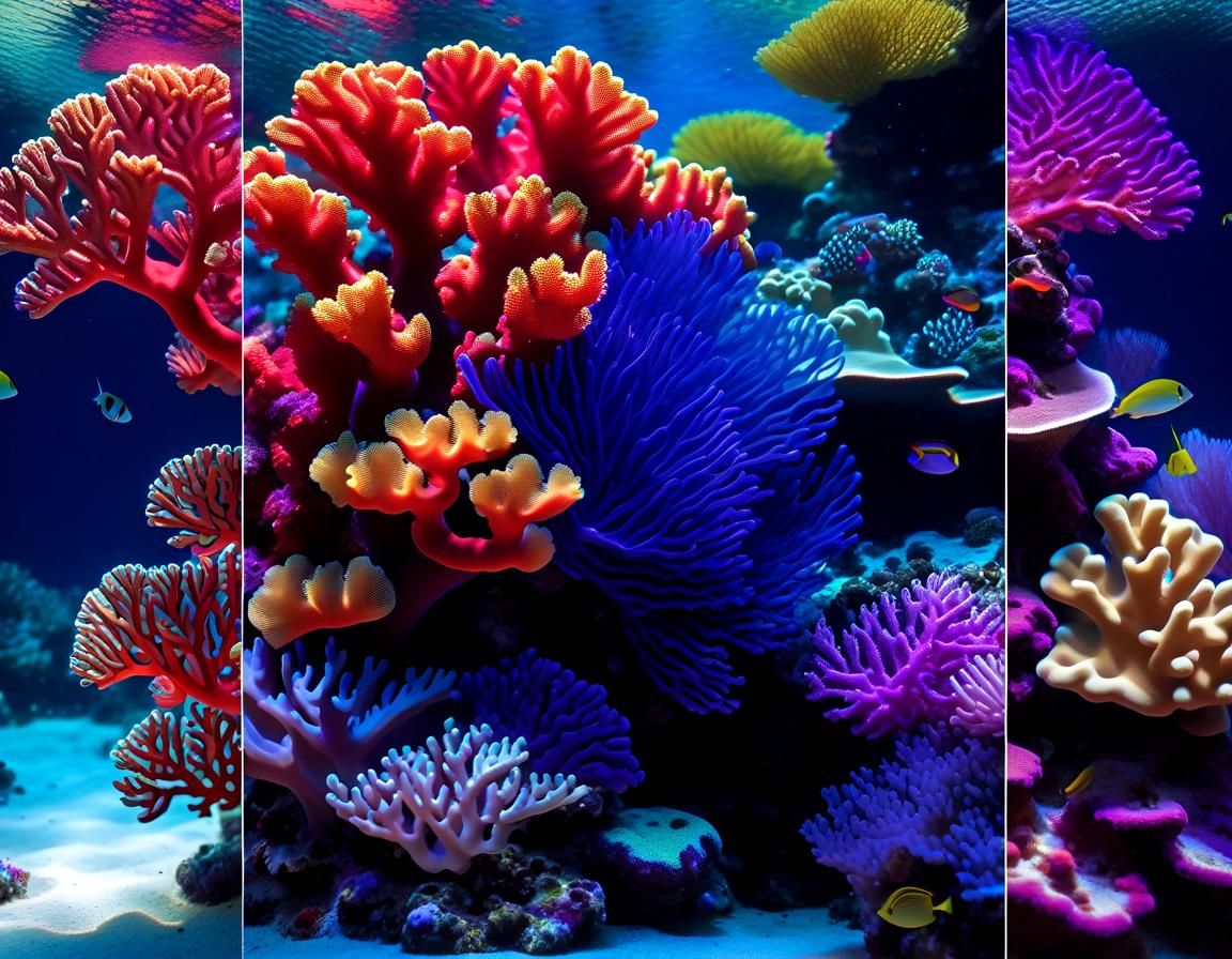 Vivid Underwater Coral Reef Photography