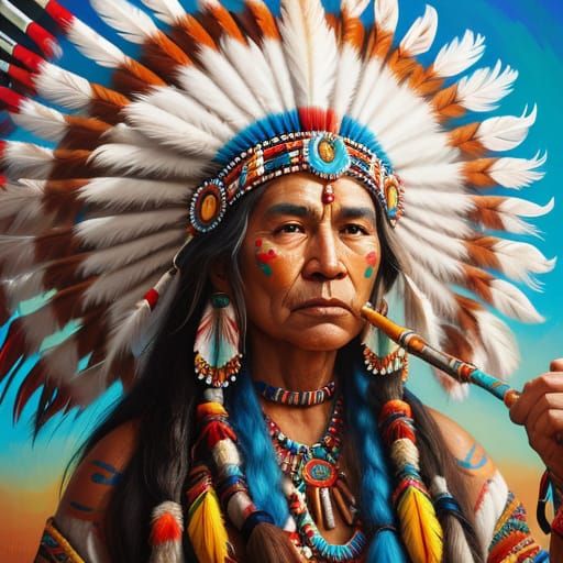 White Buffalo Calf Woman Oil Painting