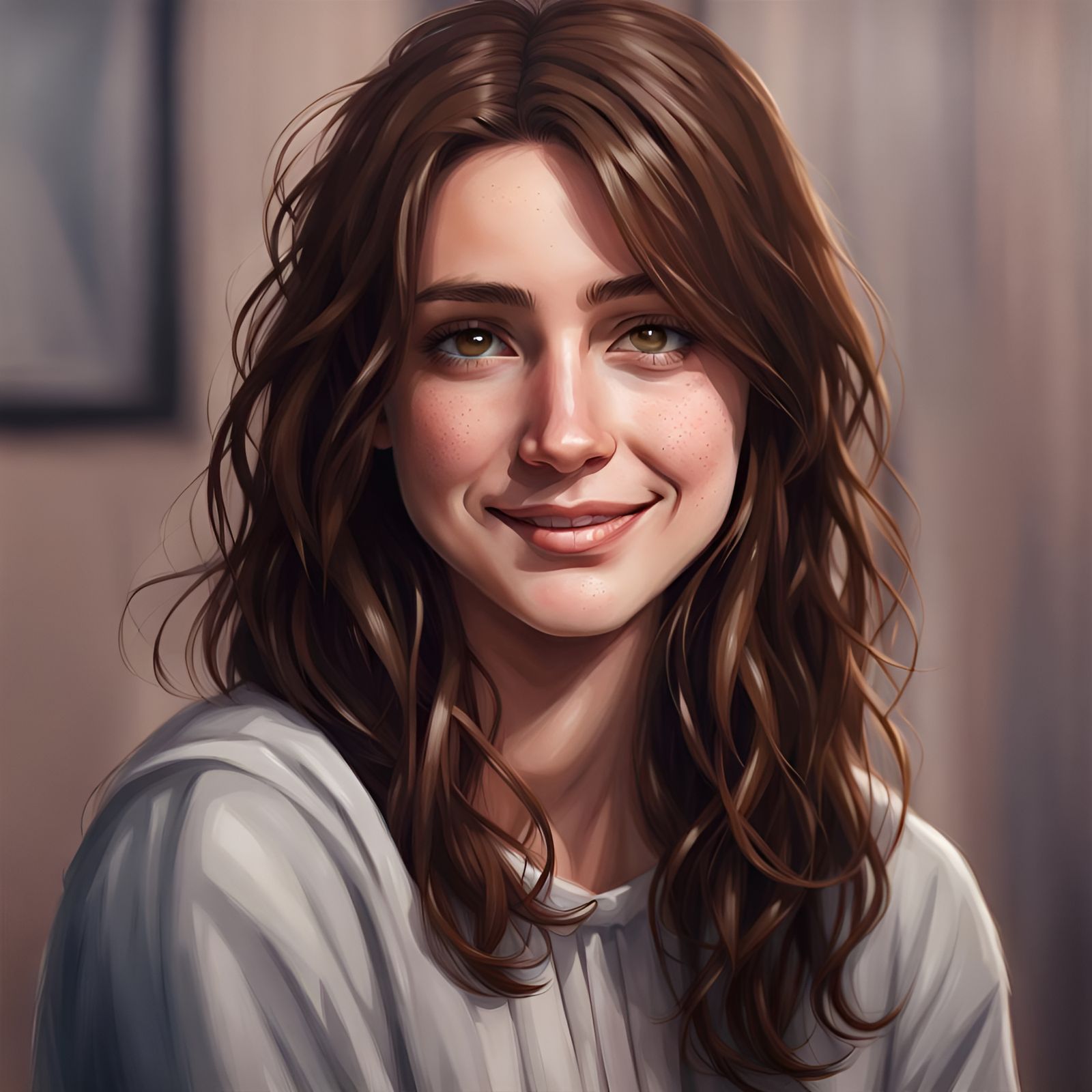 Realistic Portrait of a Cute German Girl